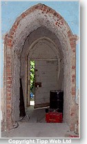 Church entrance, interior.