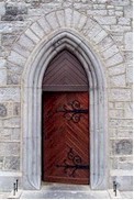 St. Mary's Famine Church doorway.